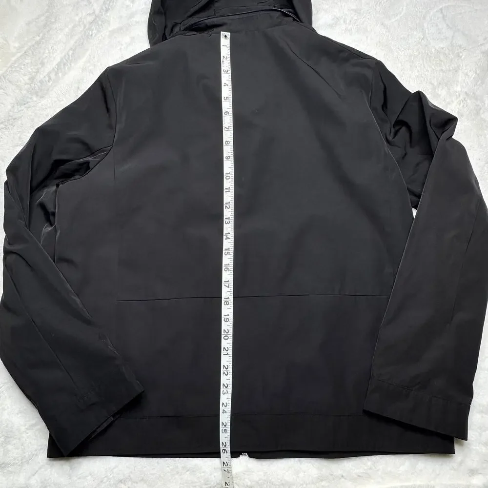 CALVIN KLEIN Men's Black Mid weight Hooded Casual Rain Jacket size Large